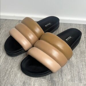 ROAM PUFFY SANDALS EARTH VEGAN LEATHER